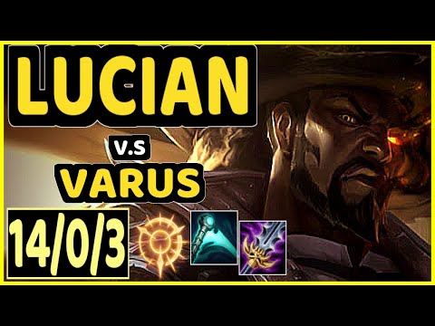 APOLLO (LUCIAN) vs VARUS - 14/0/3 KDA BOTTOM ADC CHALLENGER GAMEPLAY - NA