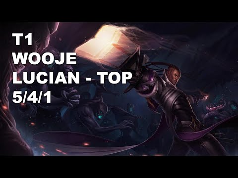 T1 Wooje Top Lucian vs Jayce - KR Challenger Patch 10.8