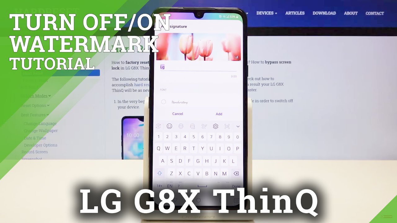 How to Manage Camera Watermark in LG G8X ThinQ – Edit Camera Watermark