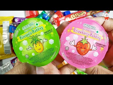 Yummy Jelly Cocon Nata De coco Jelly Pudding opening, asmr.