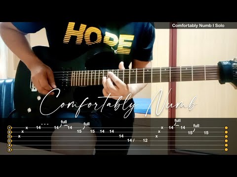 Comfortably Numb I Pink Floyd [GUITAR SOLO] with TABS