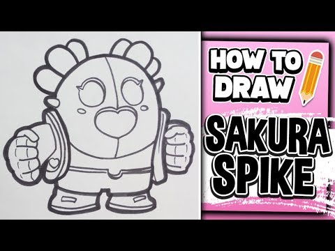 How To Draw SAKURA SPIKE - Brawl Stars Skin // LextonArt