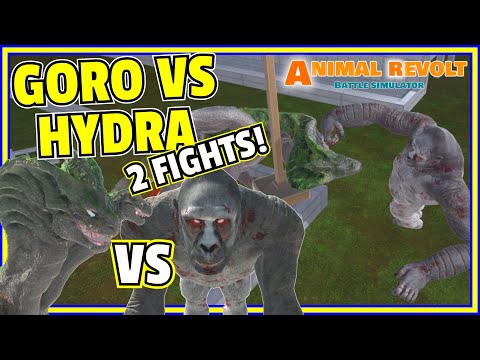 GORO VS HYDRA - 2 FIGHTS! - TWO HEAVYWEIGHTS COLLIDE! | Animal Revolt Battle Simulator