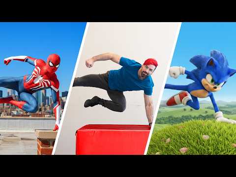 Trying ALL Stunts In Real Life (Spider-Man, Sonic, Mario, MORE!)