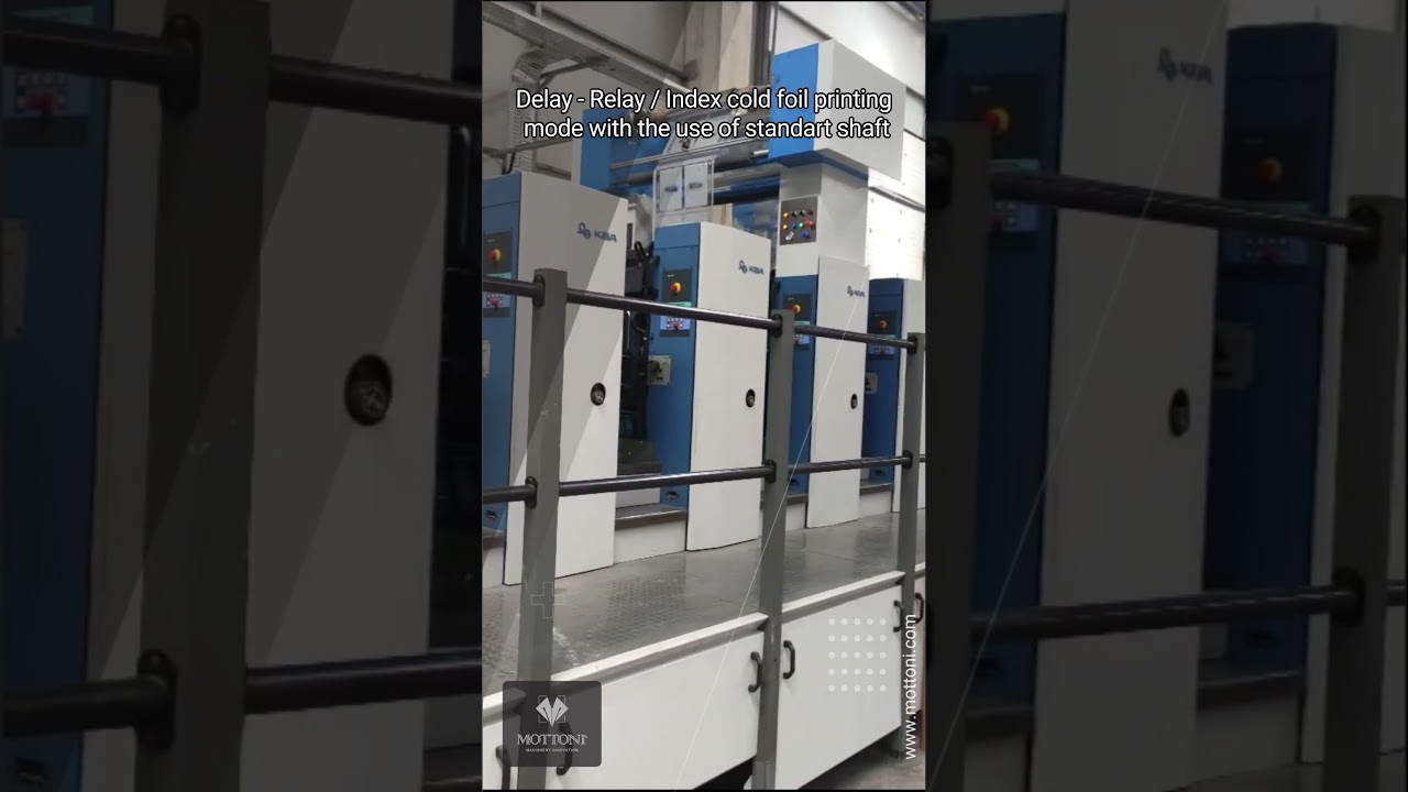 Mottoni -  Delay - Relay / Index cold foil printing mode with the use of standart shaft