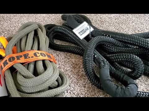 Bubbarope vs. Billet4x4 kinetic tow ropes; same money with lots of differences! Read description