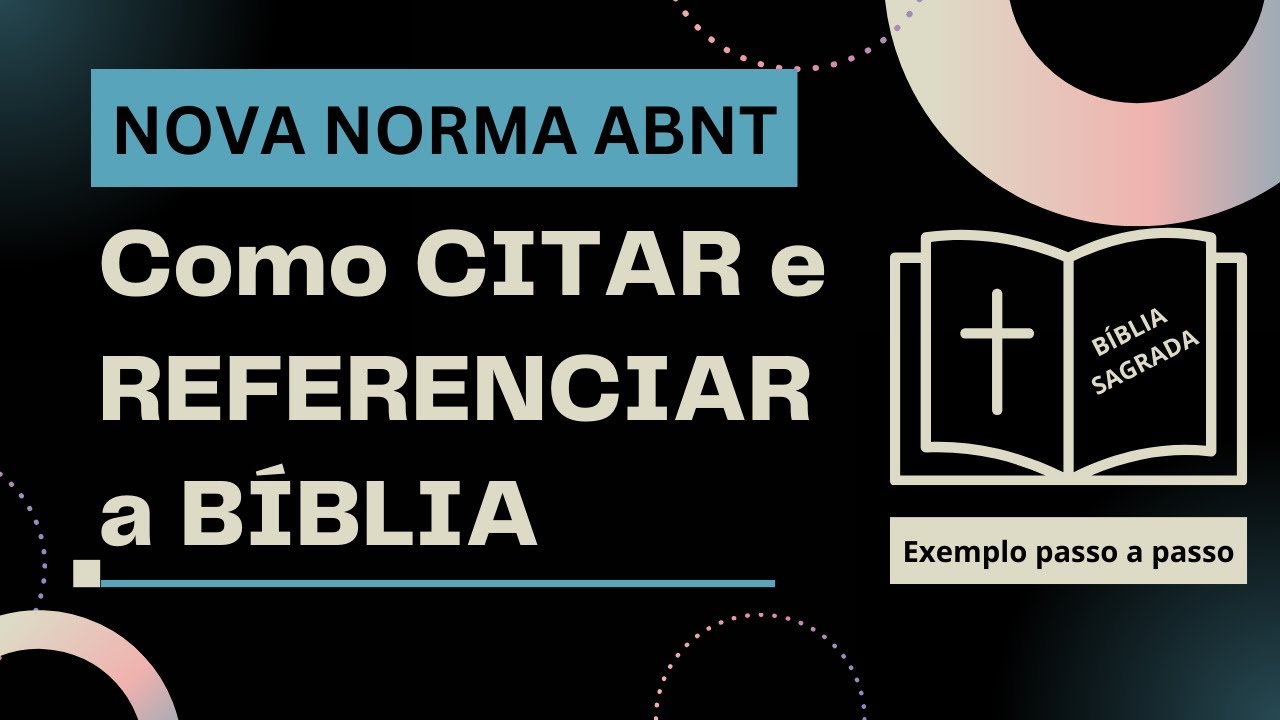 Como fazer CITAÇÃO e REFERÊNCIA da BÍBLIA de acordo com NOVA NORMA DA ABNT: Exemplo no WORD