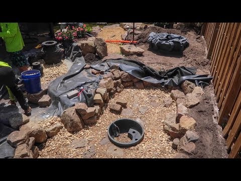 Day 1: BACKYARD MINI POND BUILD!!!