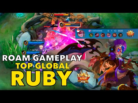 NON-STOP ROAMING AND GANKING!🔥 GLOBAL RUBY ROAM GAMEPLAY | RUBY BEST BUILD MOBILE LEGENDS BANG BANG