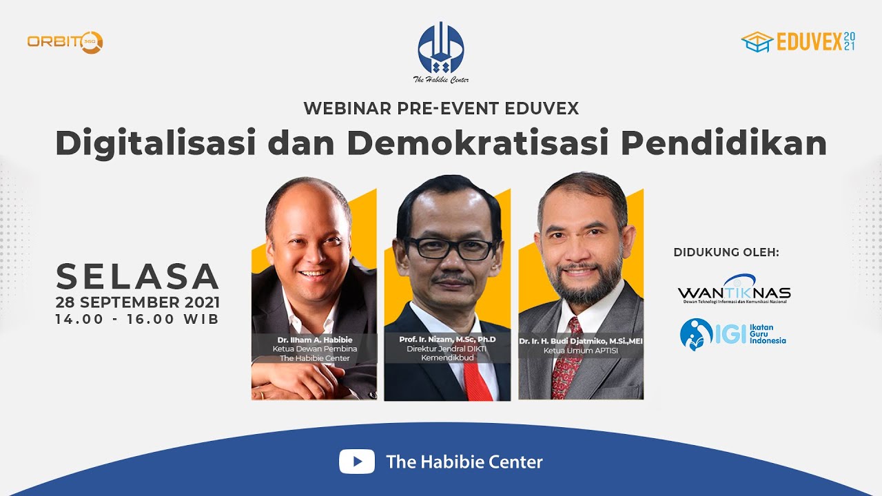 Webinar Pre-Event EDUVEX "Digitalisasi dan Demokratisasi Pendidikan"