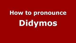 How to pronounce Didymos