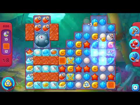 Fishdom 6198 Hard Level - 15 moves - NO BooSTERS
