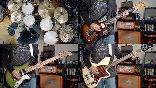 The B-52&#39;s - Deadbeat Club [DRUM + GUITAR + BASS COVER]