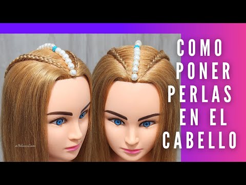 Aprende a poner perlas en tu peinado
