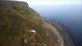 preview picture of video 'Paragliding Gamrie Bay - Easter '14'