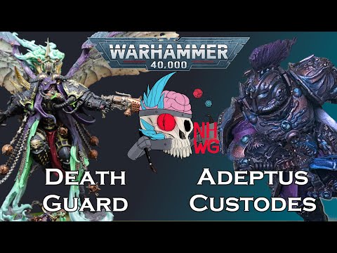 Bulking Season: Death Guard vs Adeptus Custodes, a Warhammer 40k Battle Report!