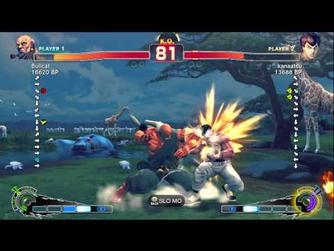Bullcat [Gouken] vs kanaatsu [Fei] SSF4 Japanese Online Ranked Matches - TRUE-HD