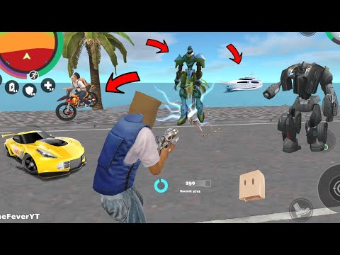 Vegas Crime Simulator 2 (Paper Bag Mask Man Fights Police Car Robot) Mask Man - Android Gameplay HD