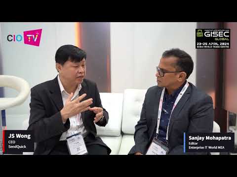 JS Wong CEO SendQuick speaking to Enterprise IT World MEA