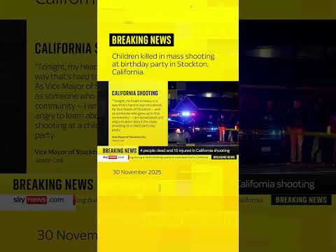 Children killed in mass shooting at birthday party in Stockton, California
