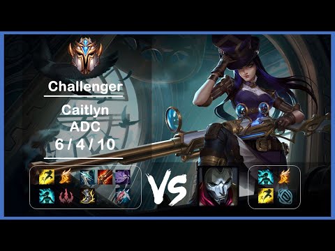 ADC Caitlyn vs Jhin KR Challenger Patch 12.3