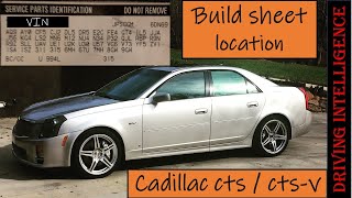 How to Find & Decode Cadillac / General Motors RPO, Regular Production Option Code & Build Sheet