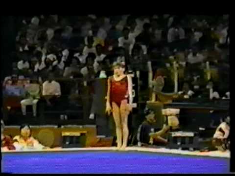 Gymnastics 1988 Olympics Seoul : Chelle Stack (USA) FX