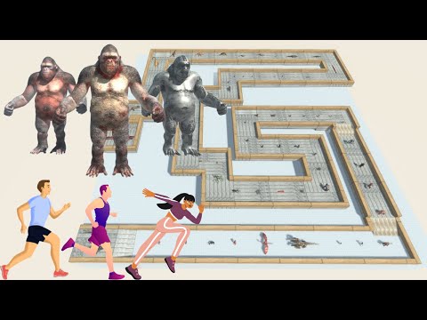 Goro🦍 Death Run🏃🏼‍♂️🔥- Animal Revolt Battle Simulator