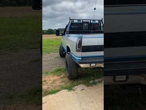 Thumbnail for 1994 OBS Chevy Silverado K1500 4x4 Lifted Pulling Custom Truck Bed Trailer by Truck