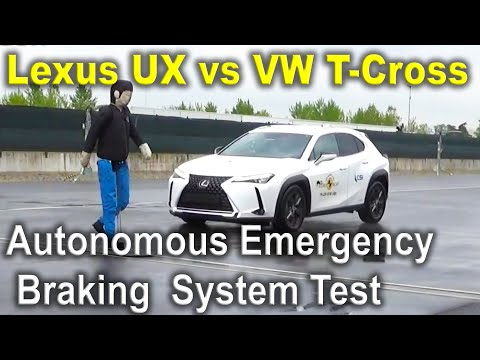 Volkswagen T-Cross vs Lexus UX Autonomous Emergency Braking System Test, Lane Support Test