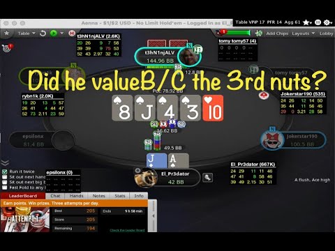 NL 200/500 ZOOM POKER - Did He Just Value Bet/Call with 3d nuts!?