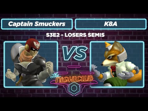 The Nightclub S3E2: K8A (Fox) vs Captain Smuckers (Falcon) - Losers Semis SSBM