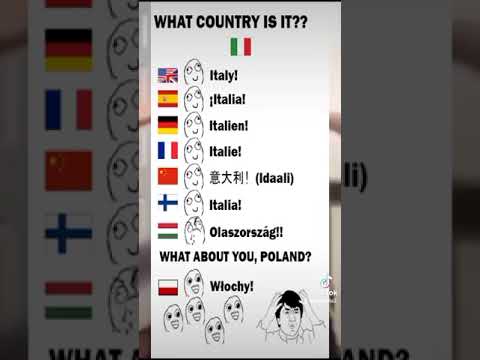 ITALY IN DIFFERENT LANGUAGES