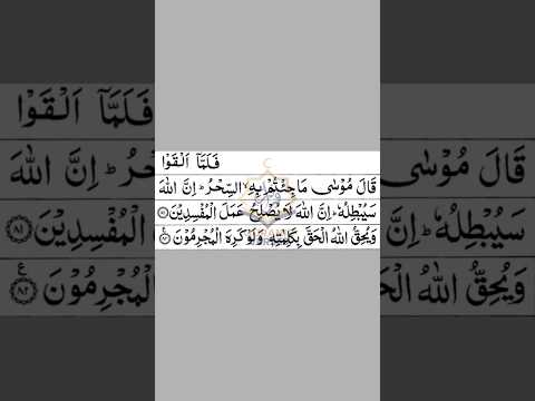 Surah yunus verse 81,82 beautiful recitation #quran #surah #surahyunus #shorts