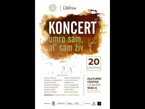 U četvrtak novi koncert „Umro sam, al’ sam živ“