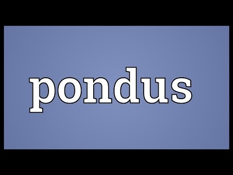 Pondus Meaning