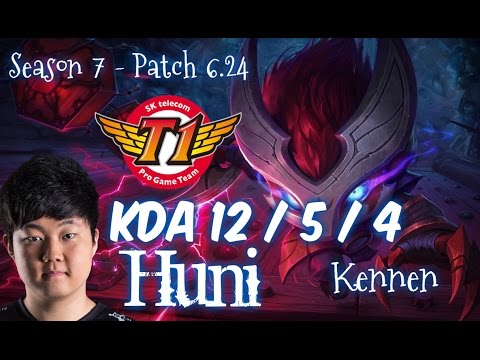 SKT T1 Huni KENNEN vs MASTER YI Top - Patch 6.24 KR Ranked
