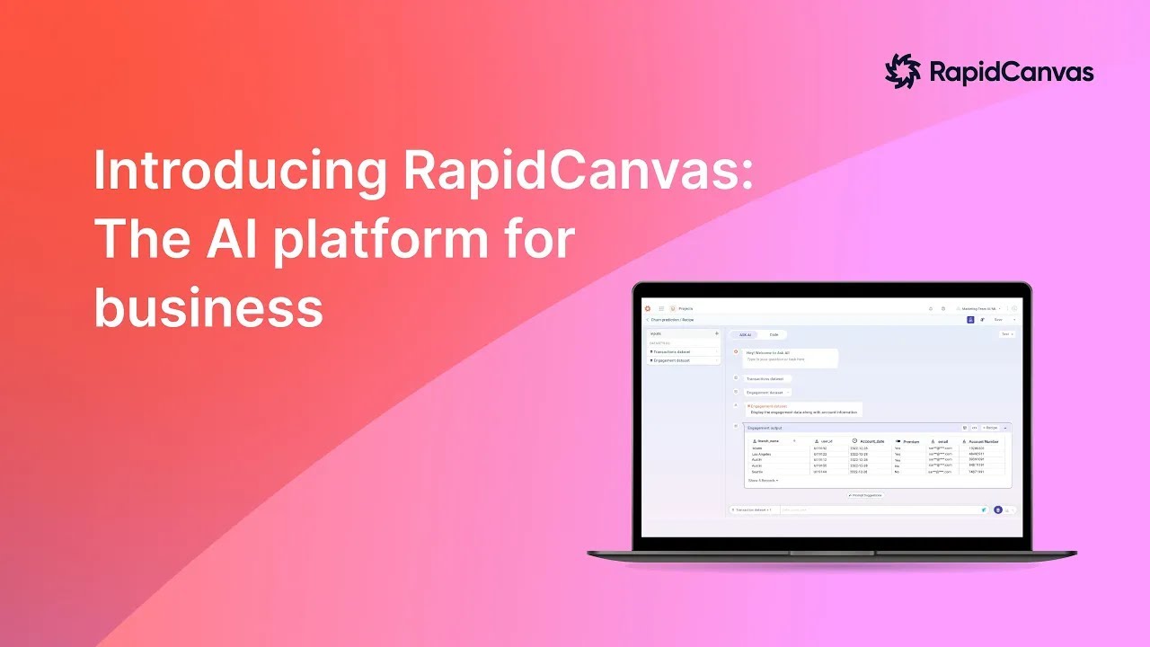 Introducing RapidCanvas: The AI platform for business