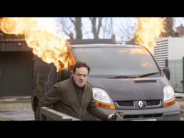 Fair City- Tyler sets fire to Damons van