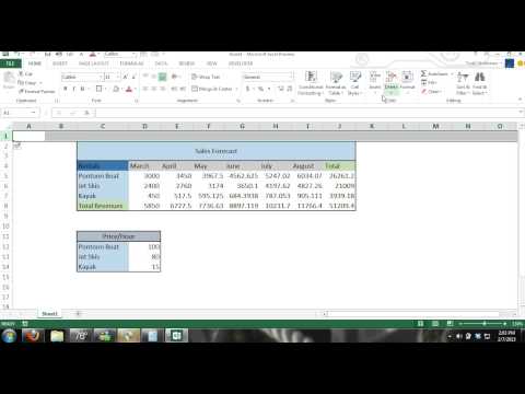 Microsoft Excel 2013 Tutorial For Beginners #3: Crash Course Data Entry Formulas Formats Charts 365