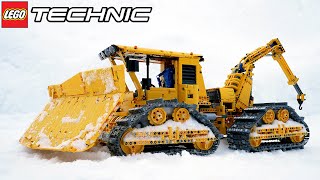 YouTube thumbnail: LEGO Technic MOC Snow Dozer
