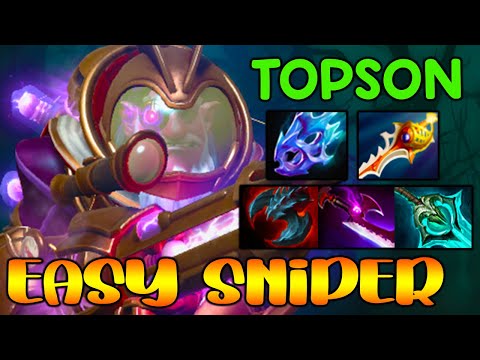 TOPSON CARRY [ Sniper ] BRUTAL SHOT - INTENSE TEAM FIGHT - DOTA 2 GAMEPLAY