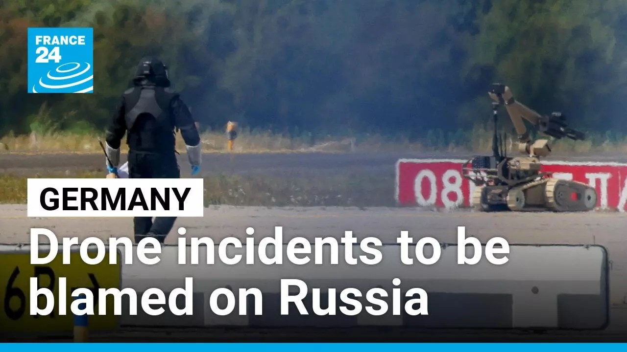 Germany set to blame Russia for airport explosive-laden drone incident • FRANCE 24 English
