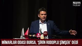 Mimarlar Odası Bursa, bir dönem daha ‘Şirin Rodoplu Şimşek’ dedi