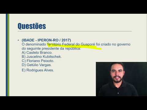 Questões de História de Rondônia / Dicas de estudos para Polícia Civil RO - 41