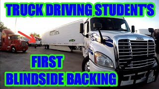 Student's First Time Blindside Backing A Truck