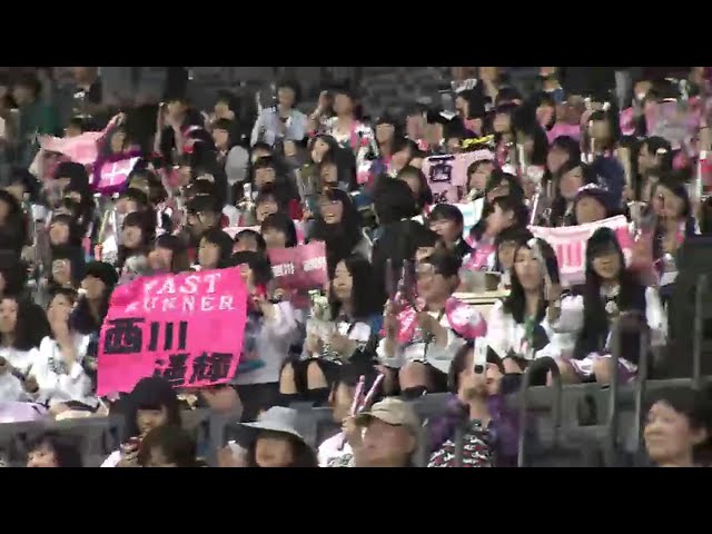 5回裏 ファイターズ西川が2塁打を放ち札幌ドームに「黄色い声援の嵐」が巻き起こる!! 2014/5/24 F-DB