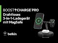 Belkin Wireless Charger Boost Charge Pro 3-in-1 15W Schwarz