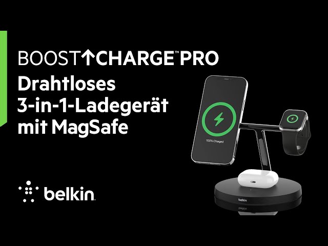 Video Teaser für BOOSTCHARGE PRO drahtloses 3-in-1 Ladegerät mit MagSafe