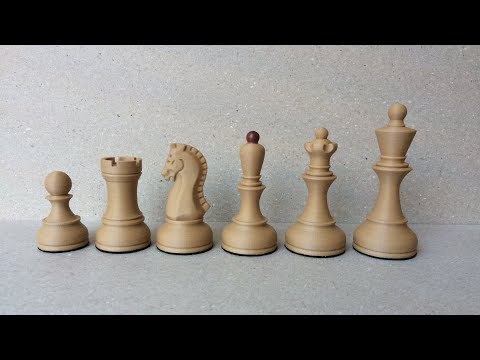 3d printed wooden chess set